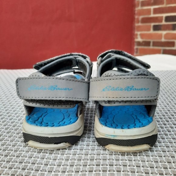 Eddie Bauer Water Sport Sandals Blue Toddler Travel Hiking Washable Lightweight - Picture 7 of 12